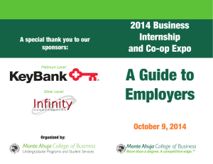 A Guide to Employers 2014 Business Internship