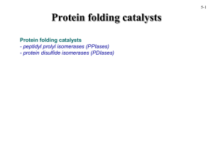 Protein folding catalysts - peptidyl prolyl isomerases (PPIases) 5-1