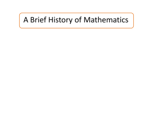 A Brief History of Mathematics