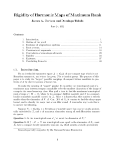 Rigidity of Harmonic Maps of Maximum Rank