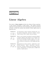 Linear Algebra Chapter 8