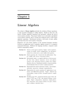 Linear Algebra Chapter 5