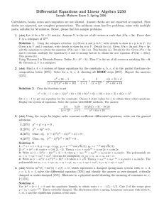 Differential Equations and Linear Algebra 2250