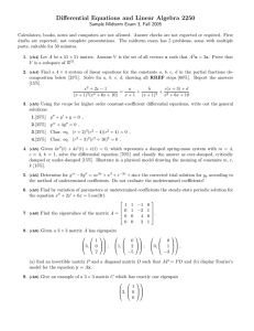 Differential Equations and Linear Algebra 2250