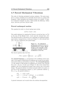 5.7 Forced Mechanical Vibrations