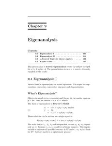 Eigenanalysis Chapter 9