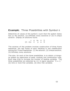 . Three Possibilities with Symbol k Example