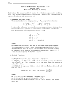 Partial Differential Equations 3150 Name