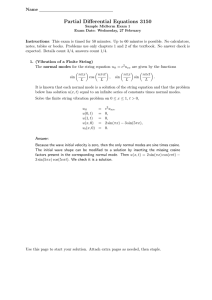 Partial Differential Equations 3150 Name