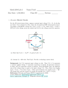 Math 2250 Lab 2 Name/Unid: Due Date: 1/23/2014 Class ID: