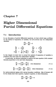 Partial Differential Equations Higher Dimensional Chapter 7 Introduction