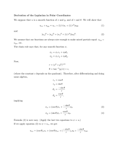 Derivation of the Laplacian in Polar Coordinates u /r (1)