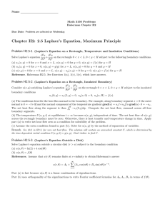 Chapter H2: 2.5 Laplace’s Equation, Maximum Principle Problem H2.5-1