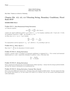 Chapter H4: 4.2, 4.3, 4.4 Vibrating String, Boundary Conditions, Fixed