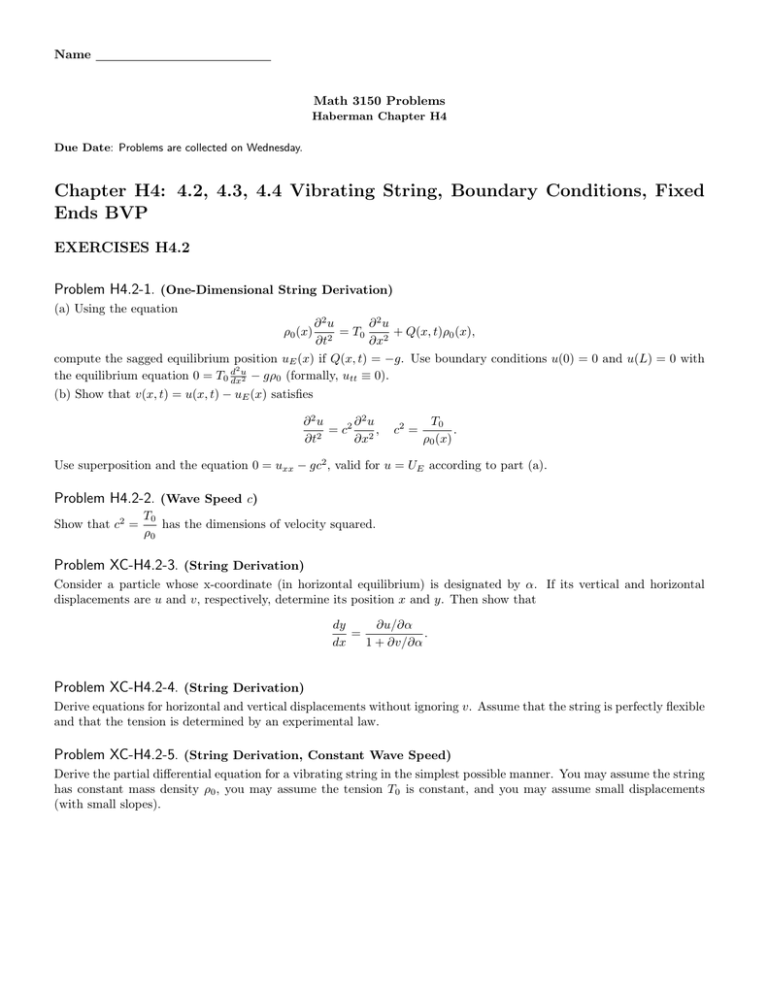 Chapter H4 4 2 4 3 4 4 Vibrating String Boundary Conditions Fixed