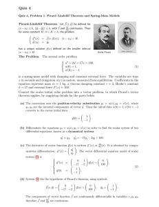 Quiz 4 Picard-Lindel¨ of Theorem