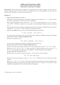 Differential Equations 2280