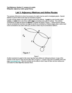 Lab 3: Adjacency Matrices and Airline Routes