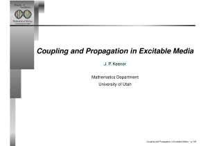Coupling and Propagation in Excitable Media J. P. Keener Mathematics Department