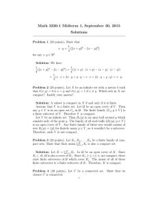 Math 3220-1 Midterm 1, September 30, 2015 Solutions
