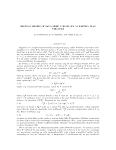 REGULAR ORBITS OF SYMMETRIC SUBGROUPS ON PARTIAL FLAG VARIETIES 1. Introduction