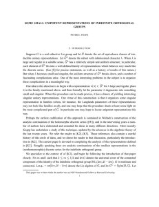 SOME SMALL UNIPOTENT REPRESENTATIONS OF INDEFINITE ORTHOGONAL GROUPS 1. Suppose