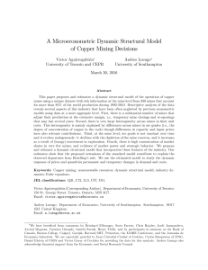 A Microeconometric Dynamic Structural Model of Copper Mining Decisions