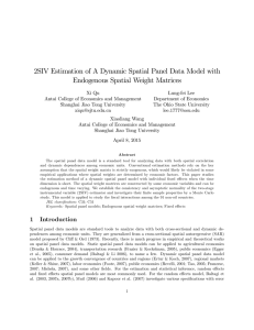 2SIV Estimation of A Dynamic Spatial Panel Data Model with
