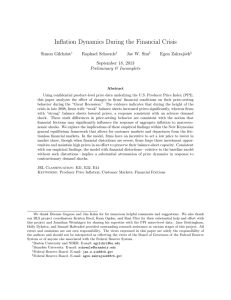 Inflation Dynamics During the Financial Crisis