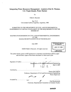 Thomas, Integrating Water Resources  Management Analysis  of  the St.