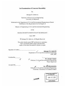 An  Examination of Concrete Durability