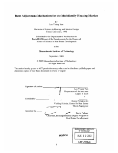 Rent Adjustment Mechanism  for the Multifamily  Housing ...