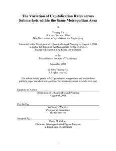 The Variation of Capitalization Rates across