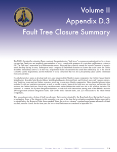 Volume II Appendix D.3 Fault Tree Closure Summary COLUMBIA