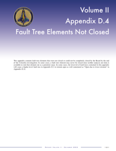 Volume II Appendix D.4 Fault Tree Elements Not Closed COLUMBIA