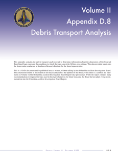 Volume II Appendix D.8 Debris Transport Analysis COLUMBIA