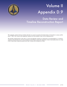 Volume II Appendix D.9 Data Review and Timeline Reconstruction Report