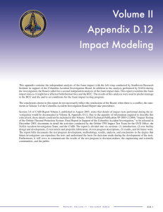 Volume II Appendix D.12 Impact Modeling COLUMBIA