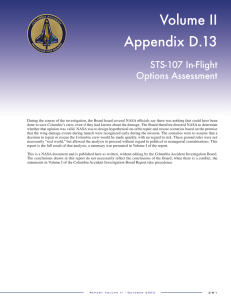 Volume II Appendix D.13 STS-107 In-Flight Options Assessment