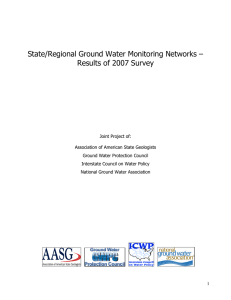 State/Regional Ground Water Monitoring Networks – Results of 2007 Survey