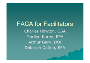 FACA for Facilitators