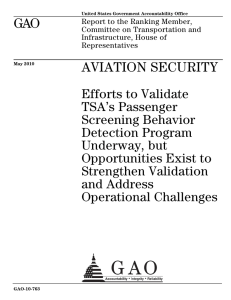 GAO AVIATION SECURITY