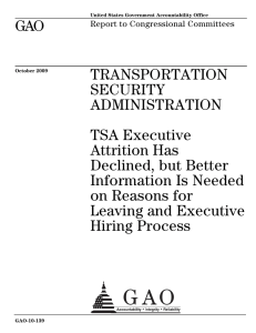 GAO TRANSPORTATION SECURITY ADMINISTRATION