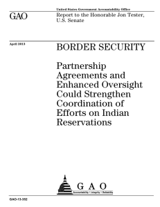 GAO BORDER SECURITY Partnership Agreements and