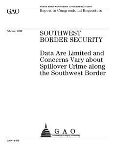 GAO SOUTHWEST BORDER SECURITY Data Are Limited and