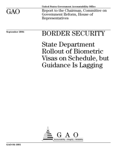 a GAO BORDER SECURITY State Department