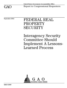 GAO FEDERAL REAL PROPERTY SECURITY