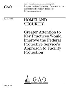 GAO HOMELAND SECURITY Greater Attention to