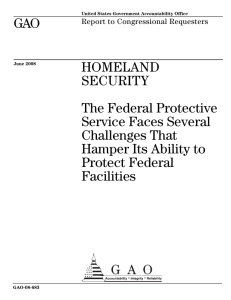 GAO HOMELAND SECURITY The Federal Protective