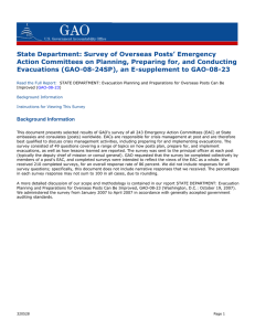 State Department: Survey of Overseas Posts’ Emergency